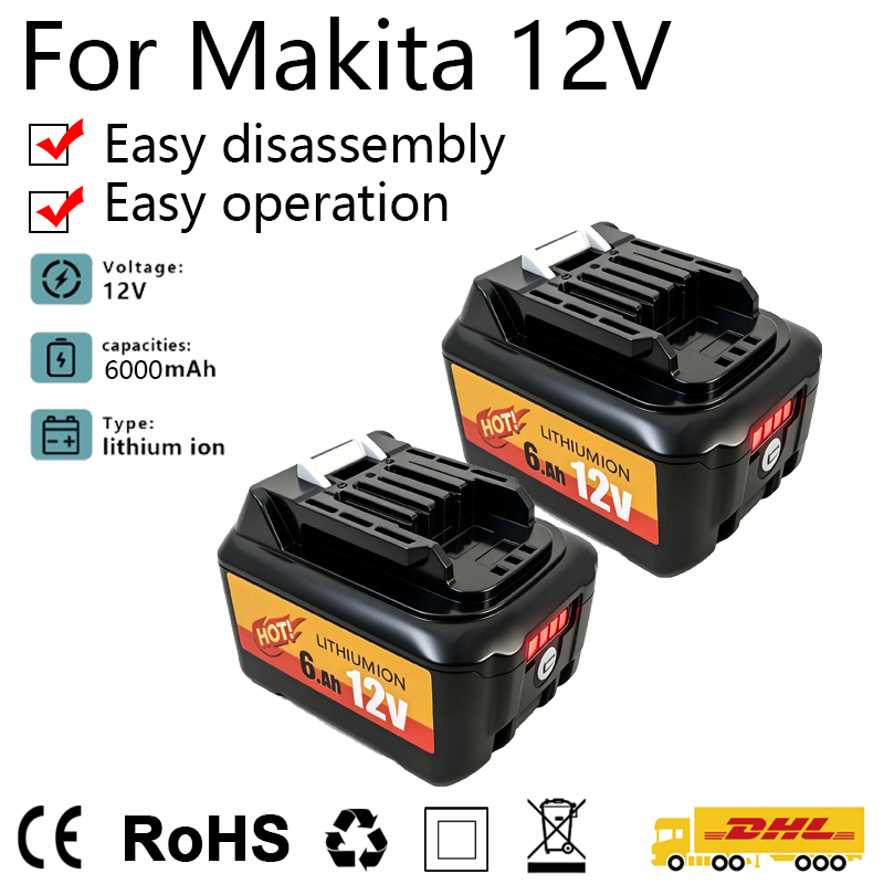 Makita Drill Hp1640 - 10.8V 12V 6A Rechargeable Replace Li-Ion