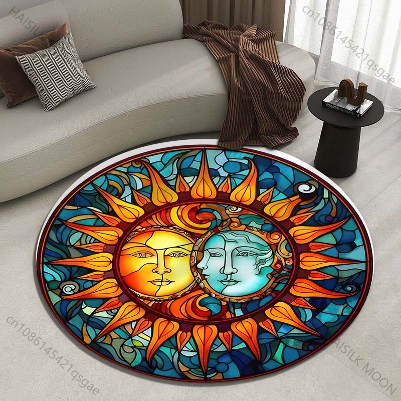 Stained Glass Sun and Moon Har - Commercial Glass Printing 评论和价格