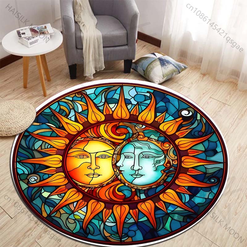 Stained Glass Sun and Moon Har - Commercial Glass Printing 评论和价格