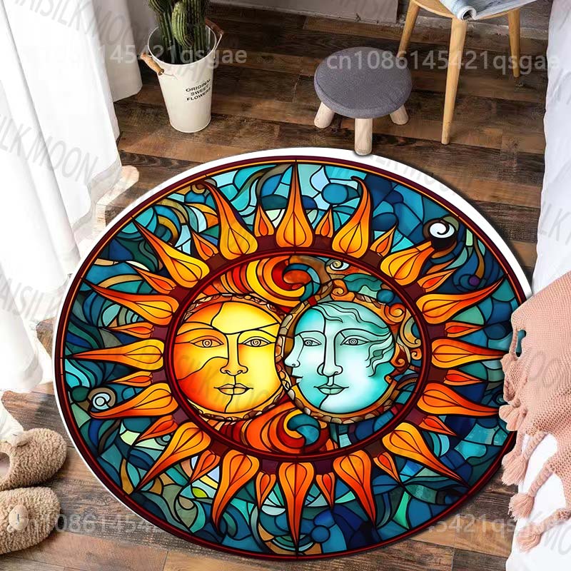 Stained Glass Sun and Moon Har - Commercial Glass Printing 评论和价格