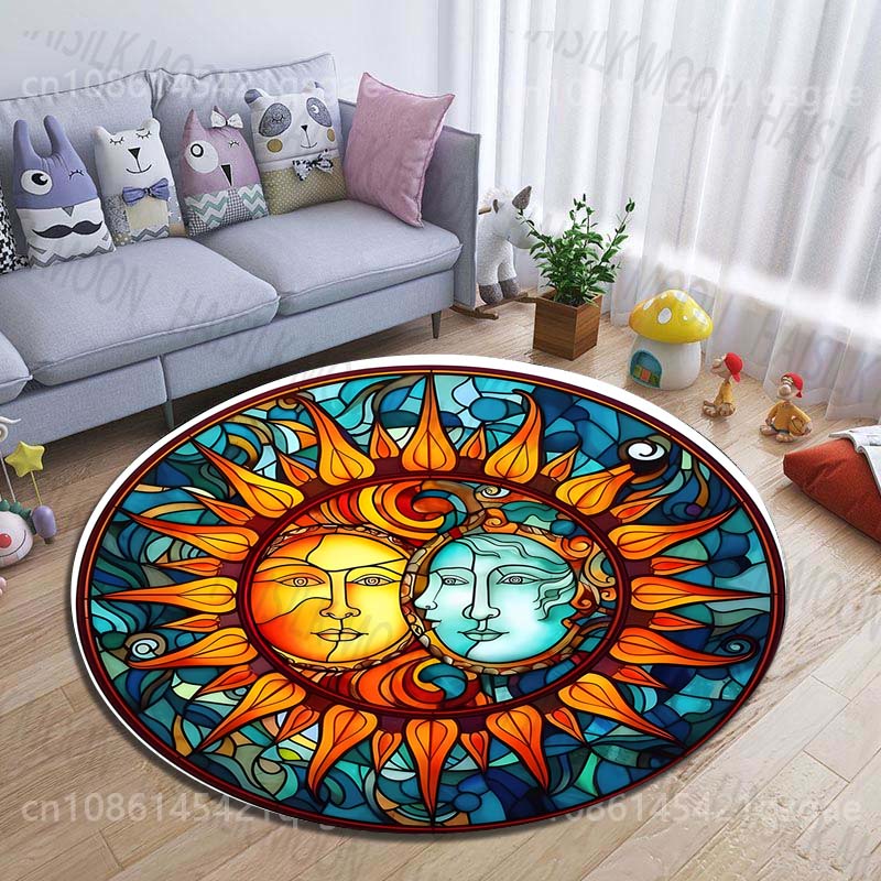 Stained Glass Sun and Moon Har - Commercial Glass Printing 评论和价格