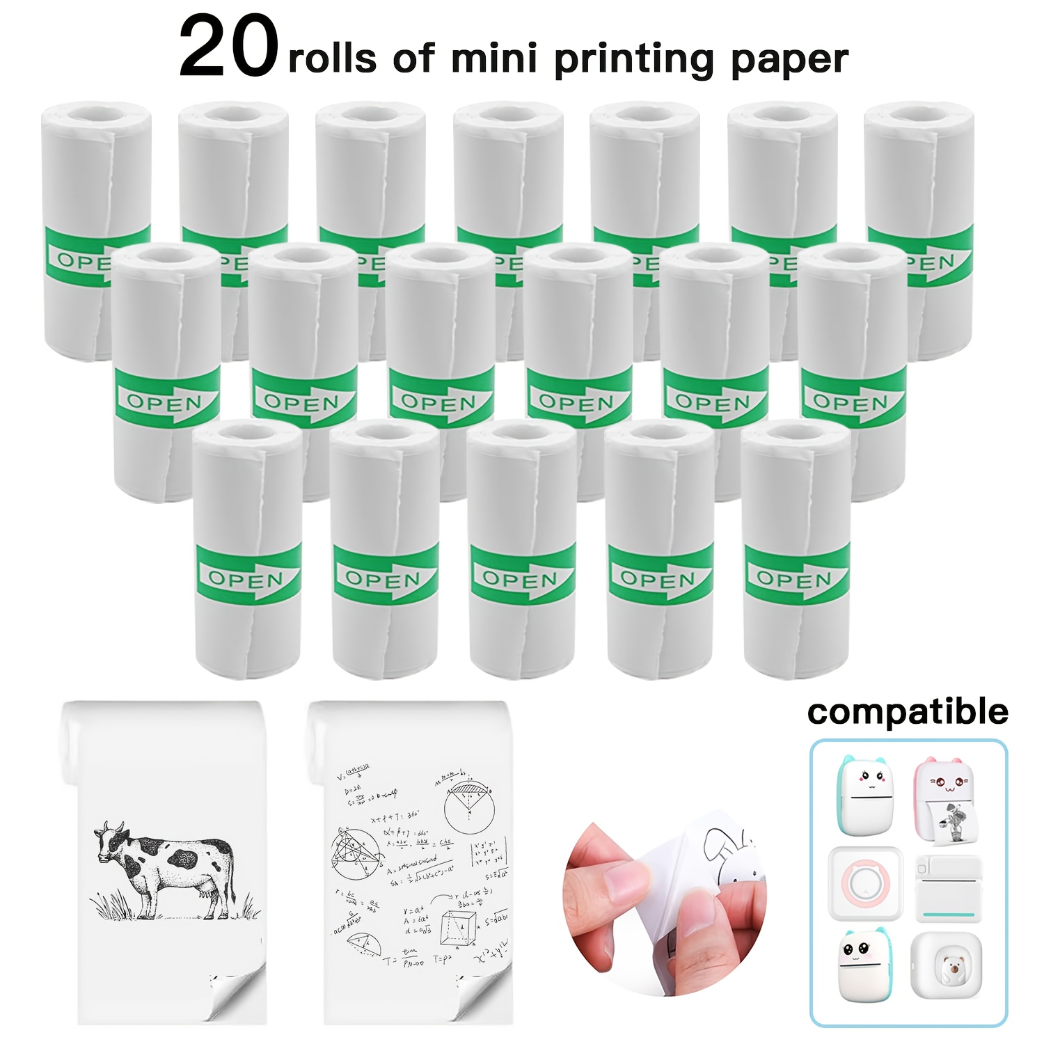 20 Rolls White Thermal Sticker - Heat Transfer Vinyl Roll 评论和价格