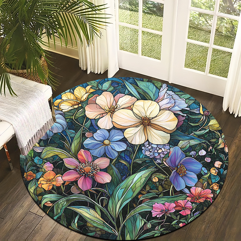 Dark Teal Background Stained G - Commercial Glass Printing 评论和价格